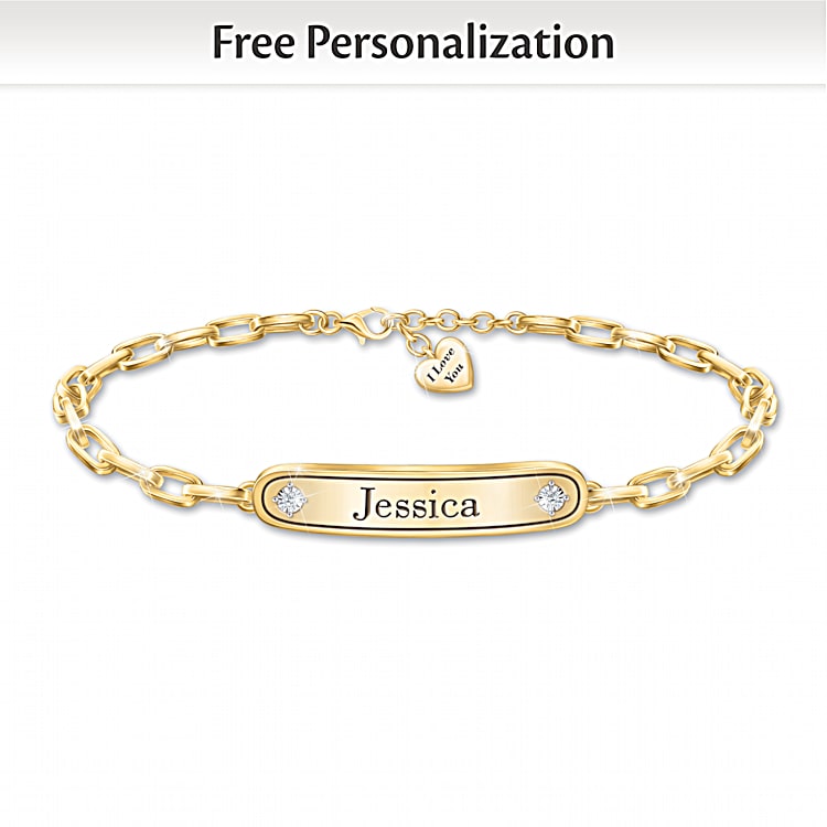 Diamond bracelet with name clearance