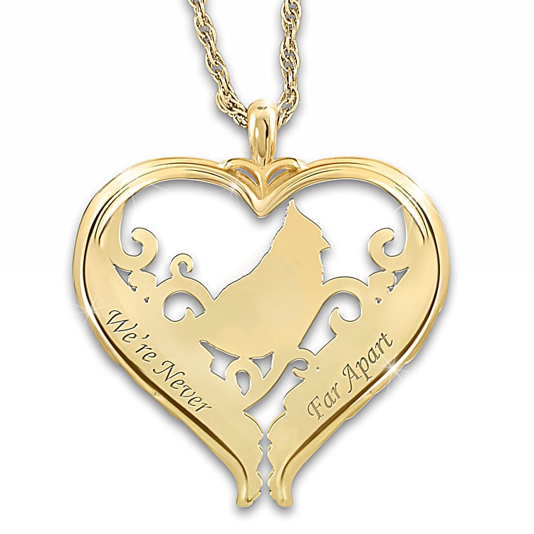 St. Louis Cardinals Glitter Heart Necklace