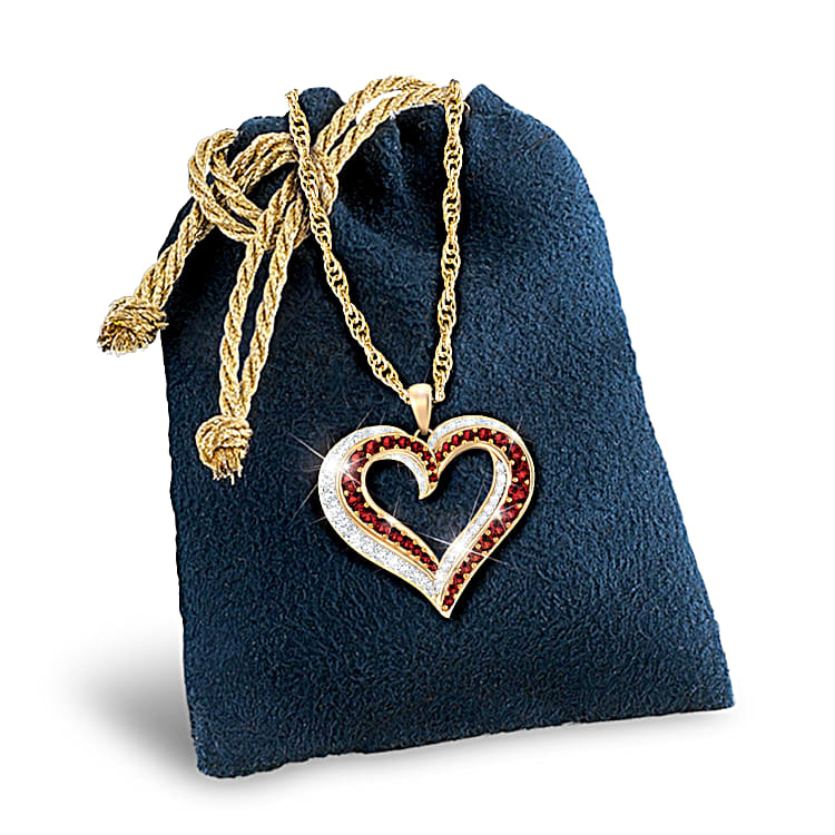 Bradford exchange heart necklace discount