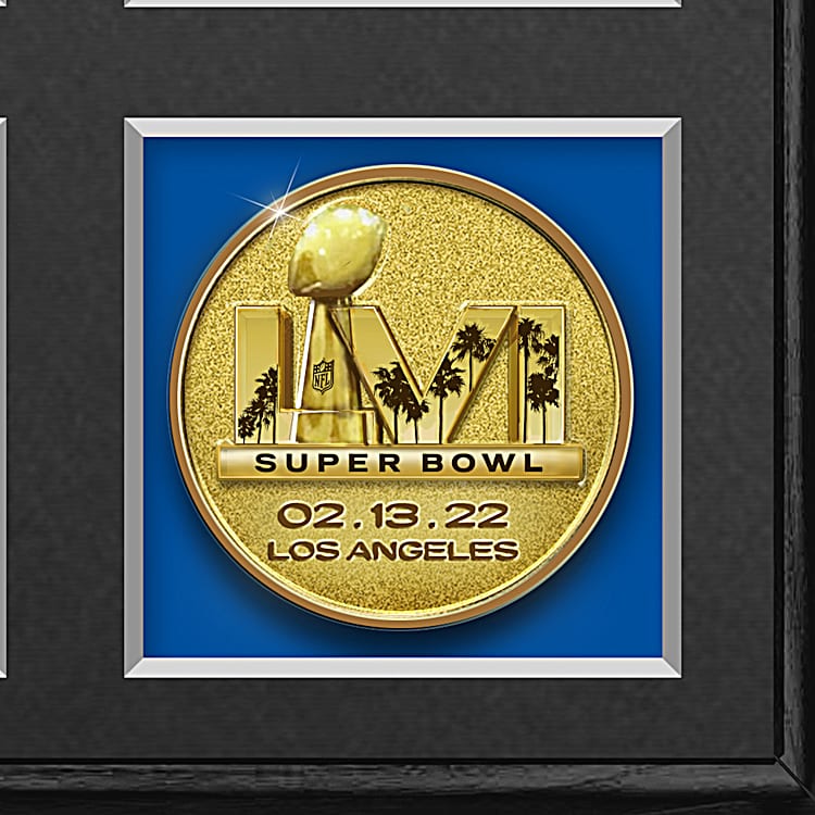 NFL Los Angeles Rams Super Bowl 2022 Gold Coin in Presentation Display