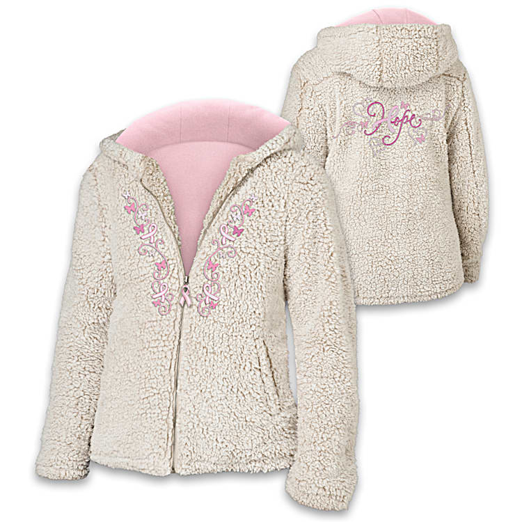 Hope for A Cure Breast Cancer Awareness Sherpa Jacket
