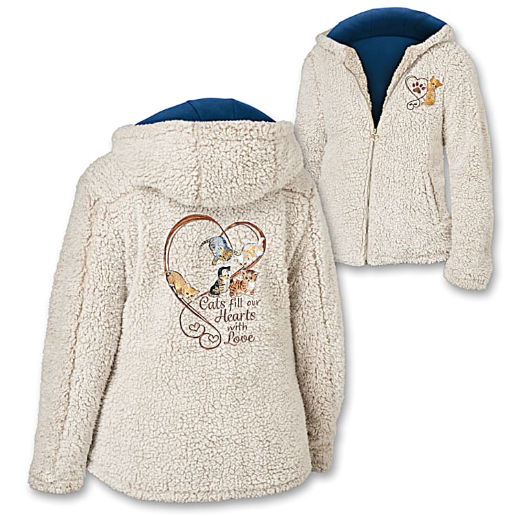Jurgen Scholz Purr fectly Cozy Cats Sherpa Jacket