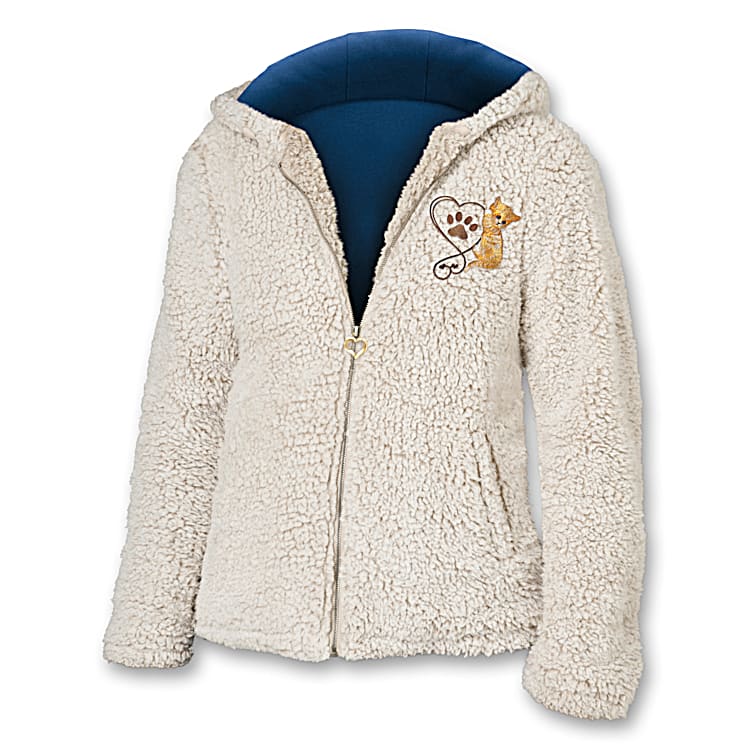 Jurgen Scholz Purr fectly Cozy Cats Sherpa Jacket