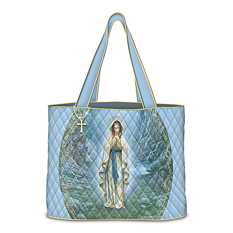 Our Lady Of Lourdes Diamond Quilted Cotton Polyester Twill Soft