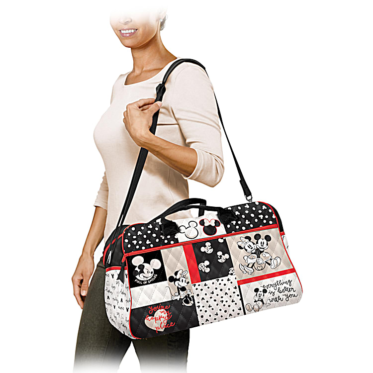 Disney Mickey Mouse And Minnie Mouse Patchwork Tote Bag - The