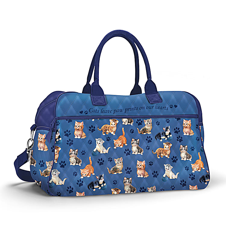 Kitty Cats On the Go Quilted Poly Twill Weekender Tote Bag