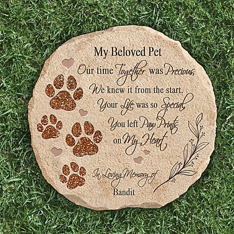 Beloved Pet Memories Remembrance Sculptural Garden Stone