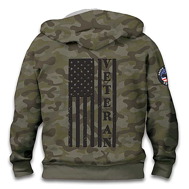 Proud Veteran Personalized Men s Hoodie