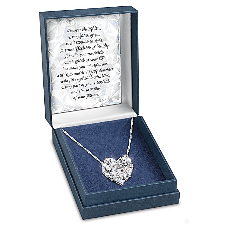 Reflections Of You Sterling Silver Heart Shaped Pendant Necklace