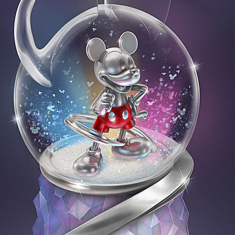 100 Years Of Wonder Illuminated Special Edition Laser-Etched Glass Globe  With A Prismatic Base Adorned With Disney Characters