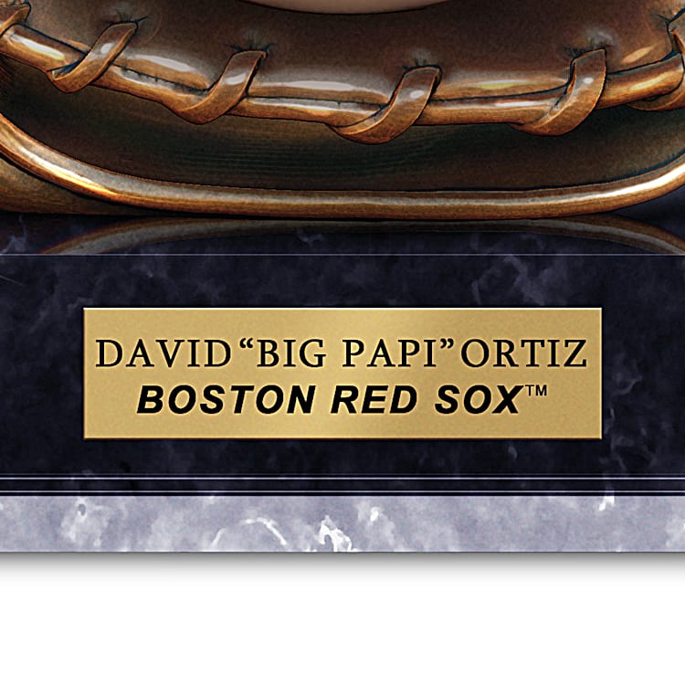 Boston Red Sox David Ortiz Big Papi MLB Cold-Cast Bronze Glove Sculpture  Adorned With His Career Stats & Facsimile Signature Atop A Marbleized Base