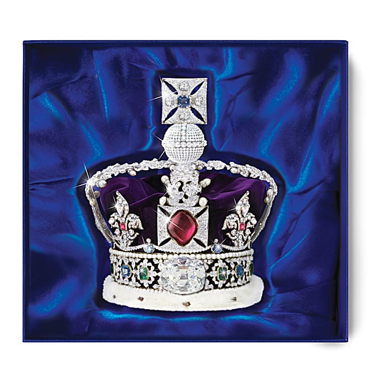 King Charles III Miniature Crown Adorned With Simulated Diamonds