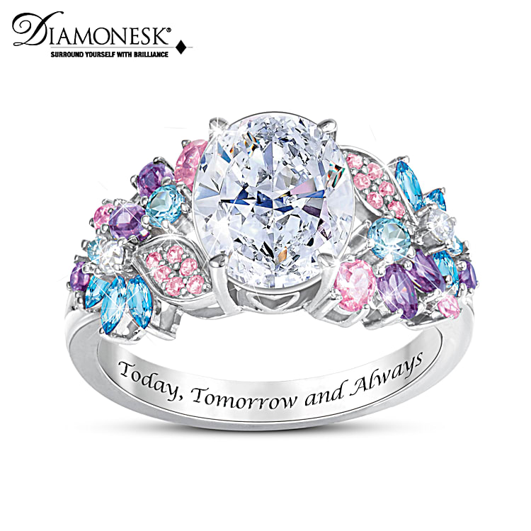 Oval simulated diamond ring online