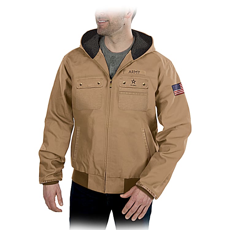 U.S. Army® Khaki Canvas Jacket With Soft Quilted Lining U.S. Army® Khaki Canvas Jacket With Soft Quilted Lining