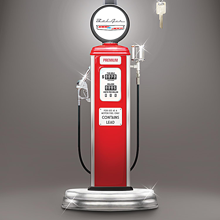 Tri-Five Chevrolet Bel Air Illuminated Gas Pump Sculpture