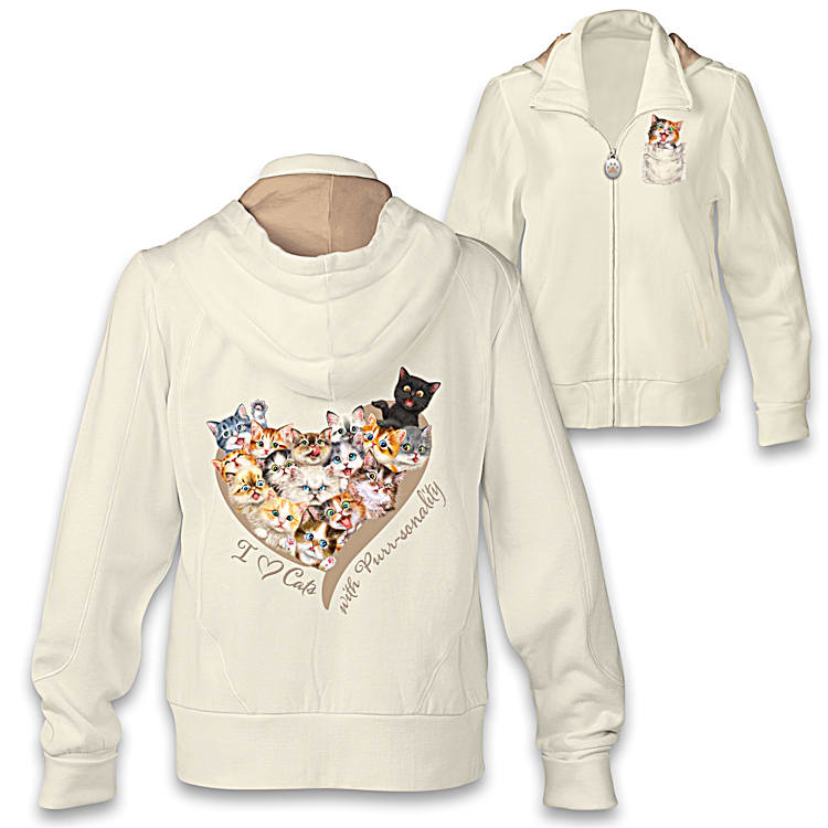 Kayomi Harai Cats with Purr sonality Full Zip Hoodie