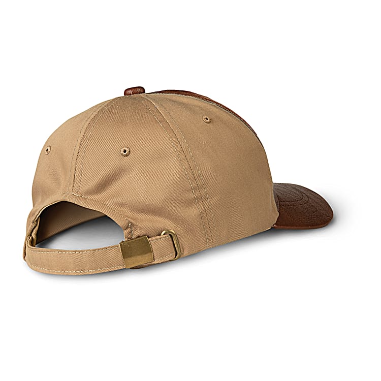 Brown Faux Leather Hat Featuring A Largemouth Bass Patch With The Phrase ID  RATHER BE FISHING