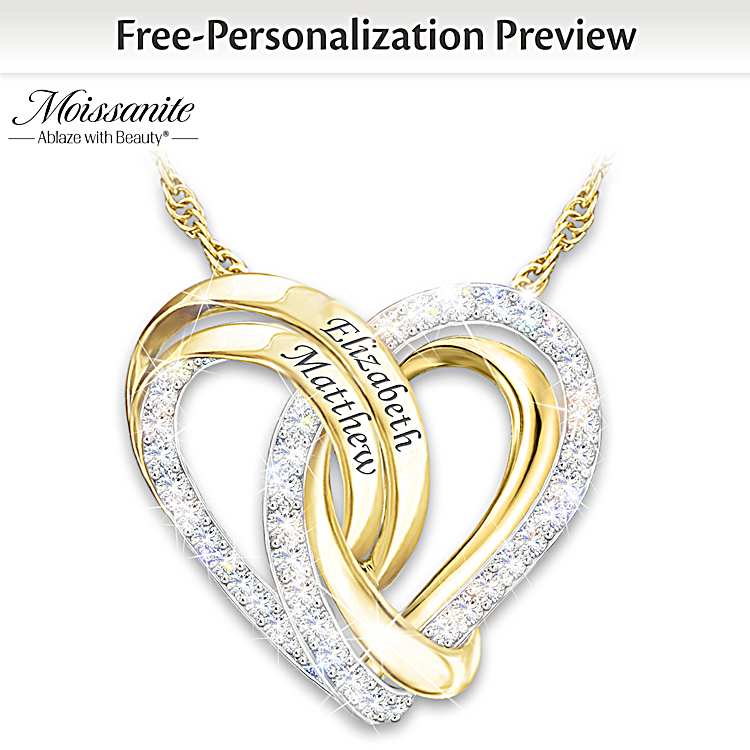 Personalized gold heart necklace new arrivals
