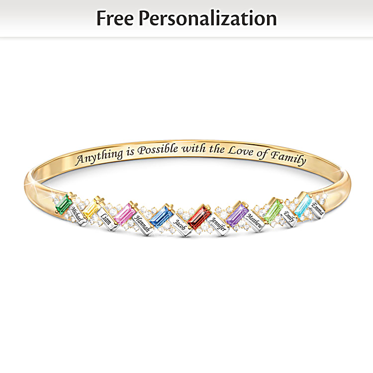 Family birthstone bracelet sale