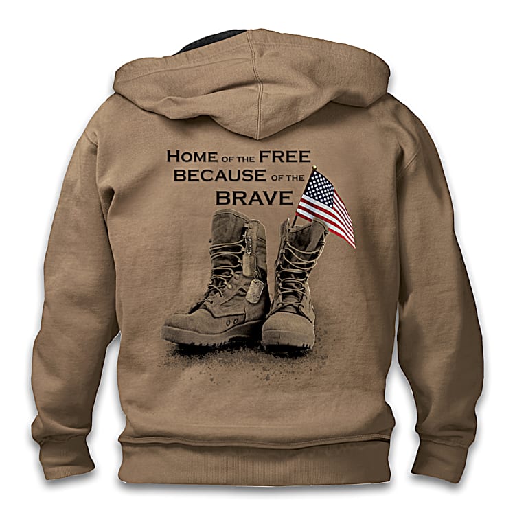 Land of the free because of the brave hoodie outlet