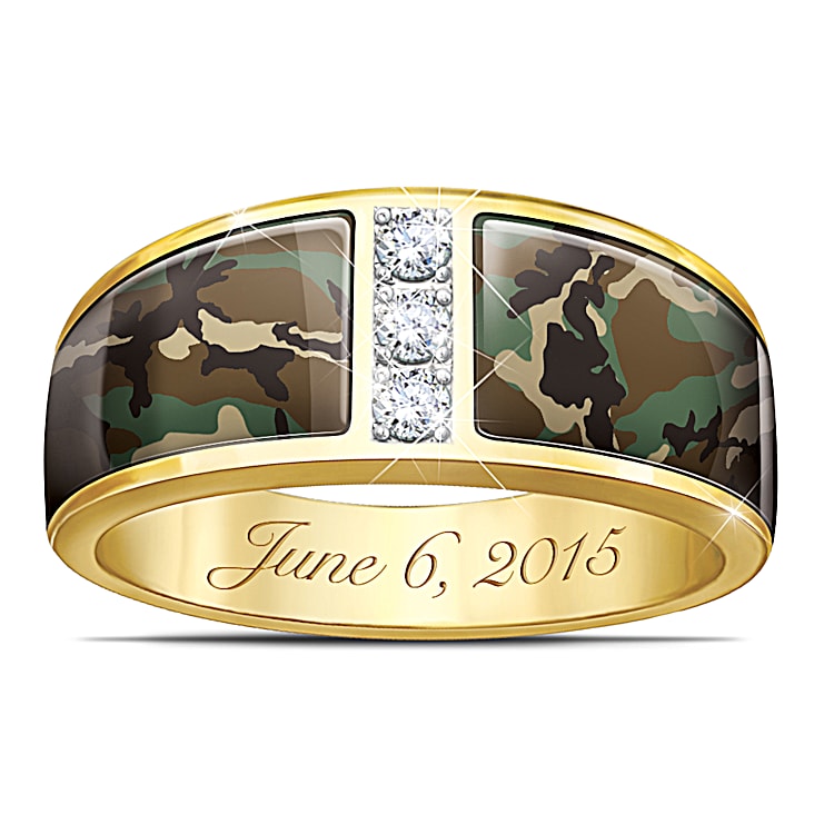Camo wedding ring sets with real diamonds deals