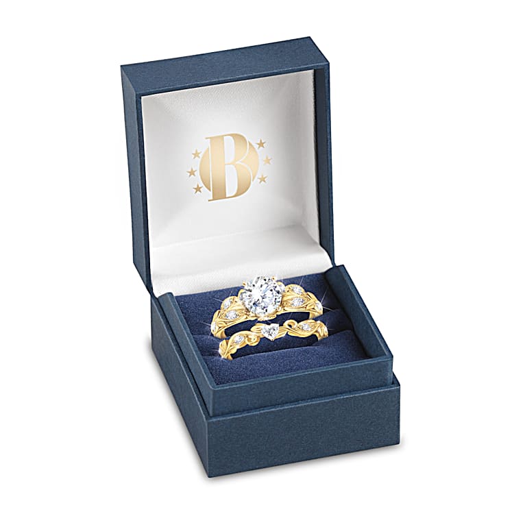 4.5 Carat Love Blooms Forever Personalized Bridal Ring Set