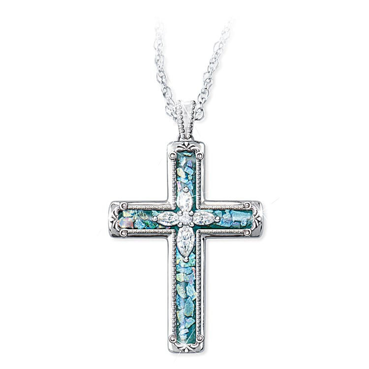 Silver cross necklace meaning on sale