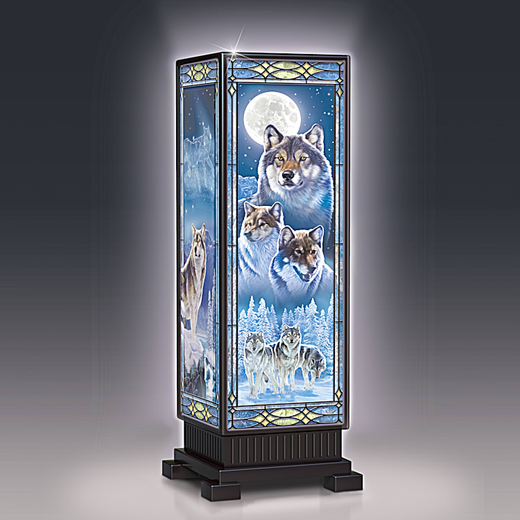 14 Tall Rectangular Illuminated Stained Glass Adorned With