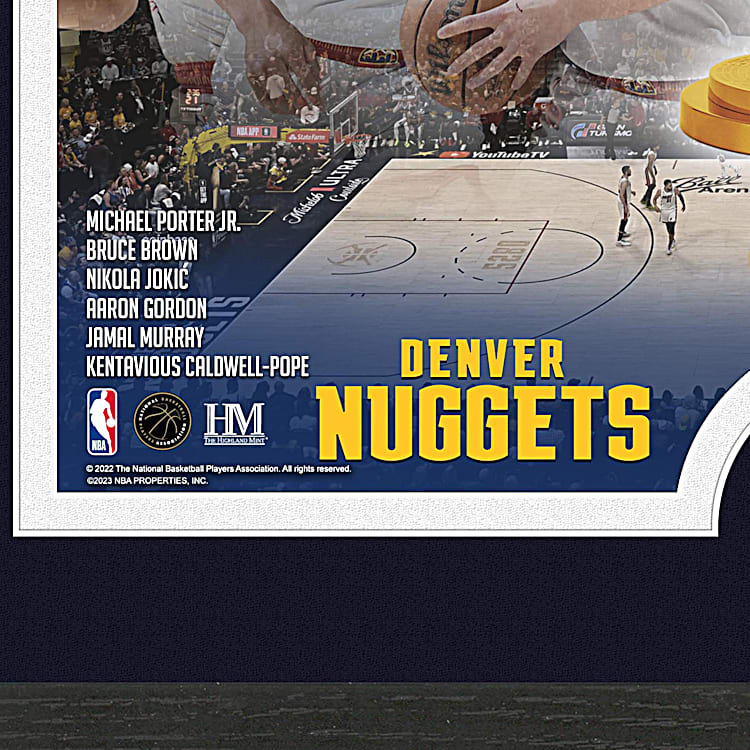 Denver Nuggets 2023 NBA Champions Signature Celebration Pano Frame