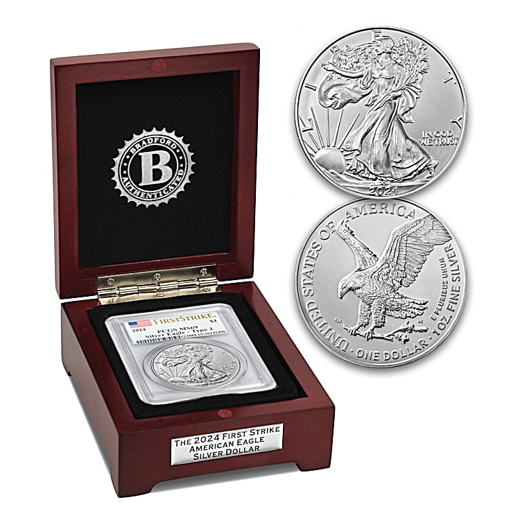 2024 First Strike 99.9% Silver Eagle Bullion Coin Featuring