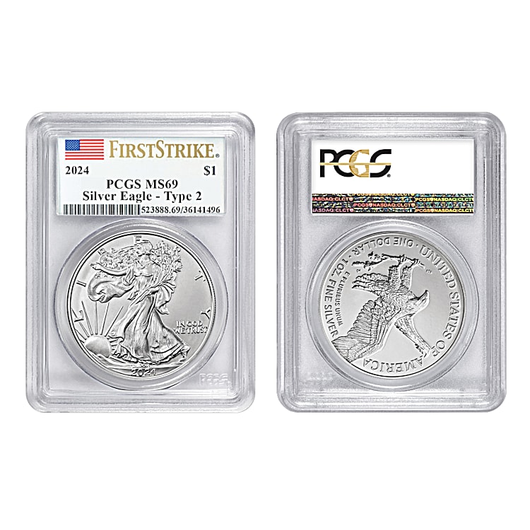 2024 First Strike 99.9% Silver Eagle Bullion Coin Featuring