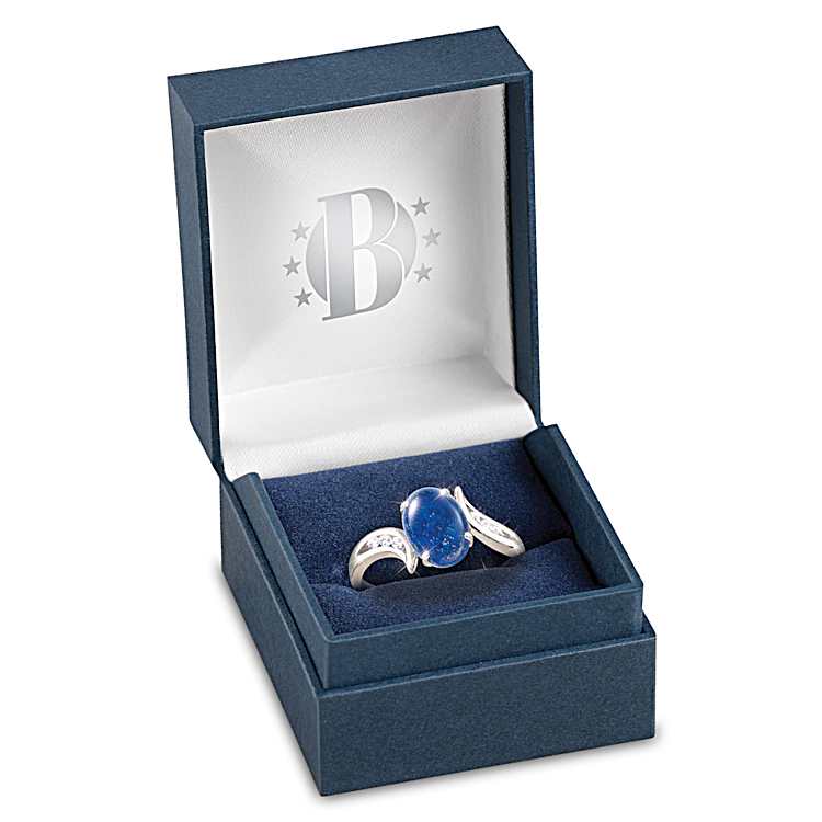 Sterling Silver Ring Adorned With A Blue Lapis Lazuli