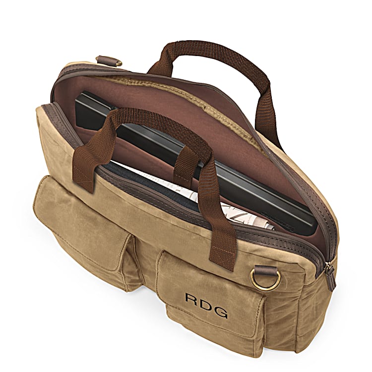 Personalized canvas laptop bags clearance