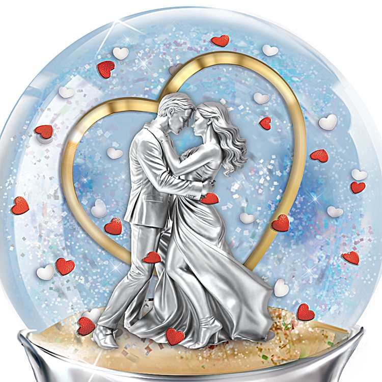 Personalized Musical Glitter Globe That Plays Elvis