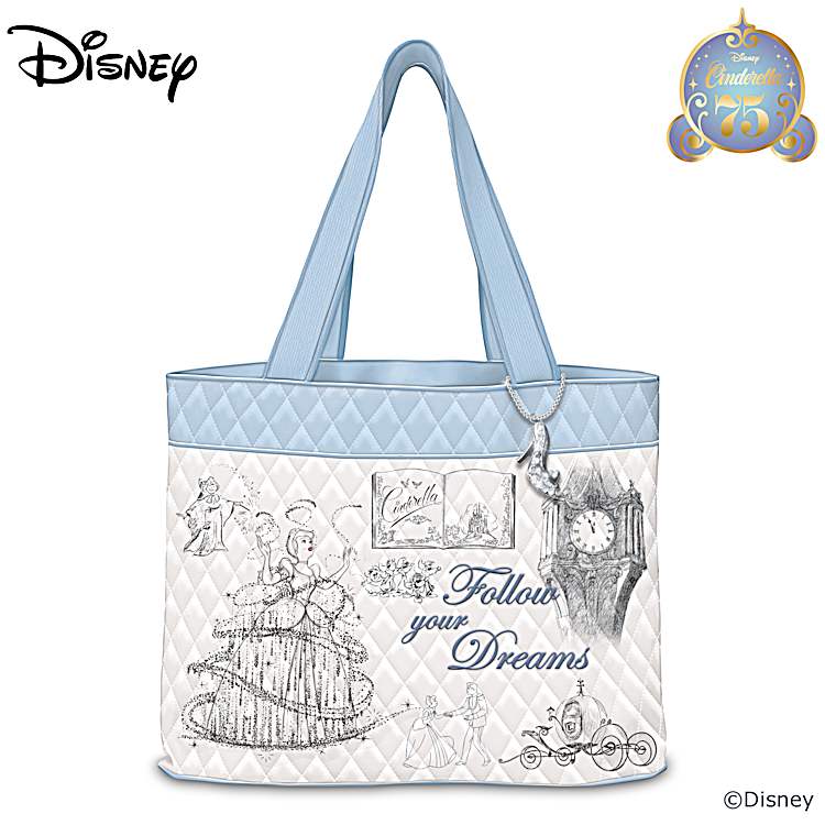 Disney Princess Diamond Quilted Tote Bag Featuring Disneys