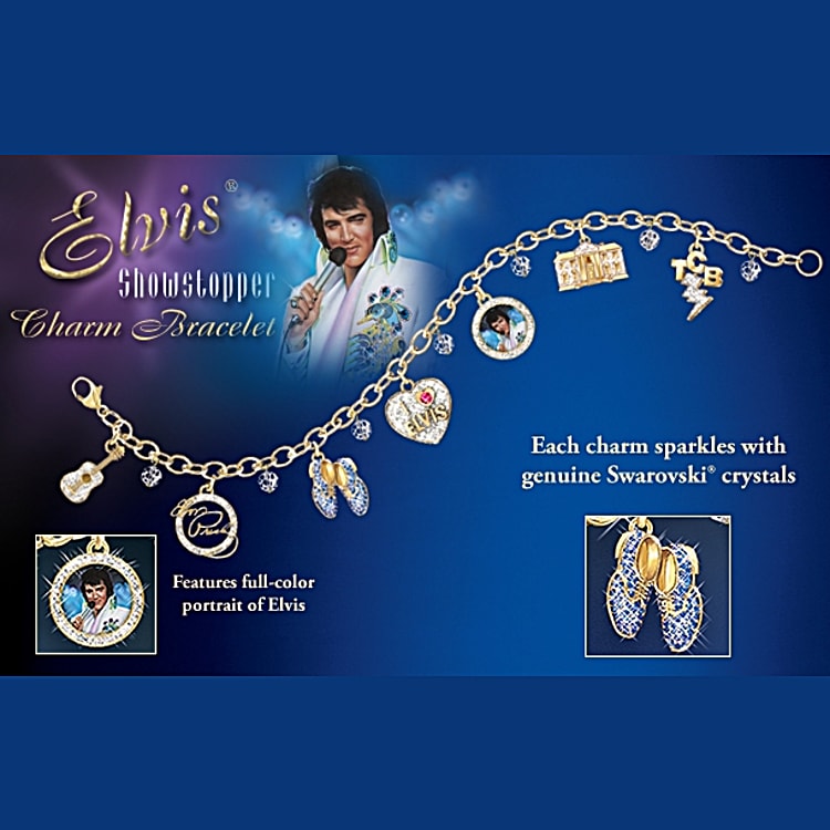 Bradford exchange elvis charm cheap bracelet
