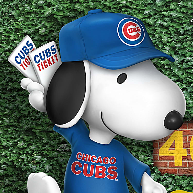 Chicago Cubs Peanuts Snoopy Gray Custom Number And Name Baseball