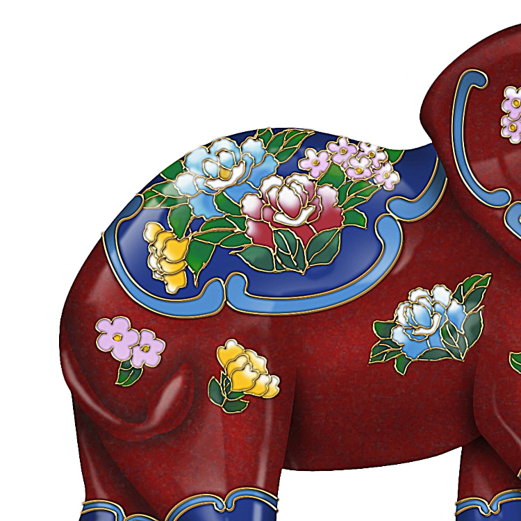  Cloisonne Painting Kit Chinese Cloisonné Enamel Art of  Auspicious Elephant DIY Wall Art Framed Decorative Painting Modern Home  Gift Decorativ Intangible Cultural Heritage (30cm, Golden Elephant): Wall  Art
