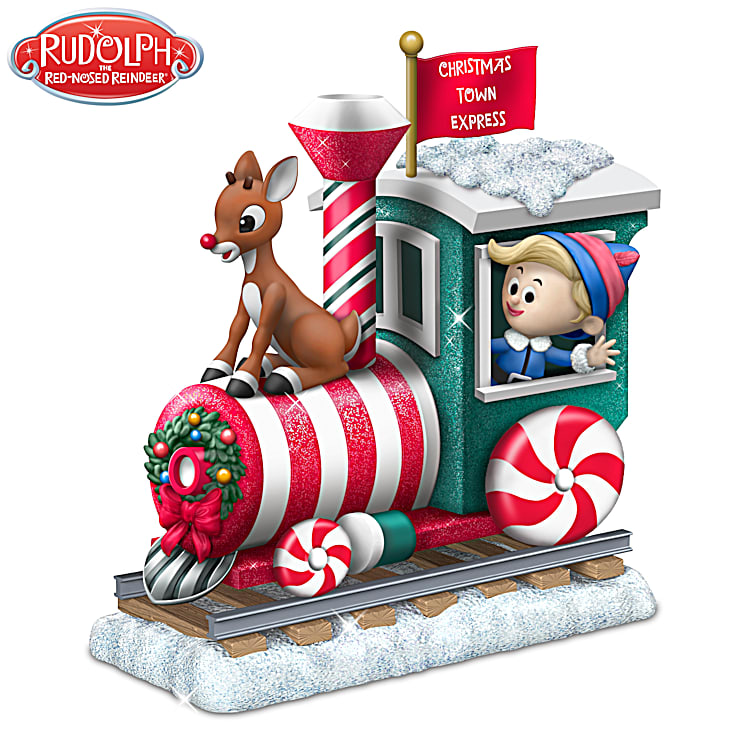 Rudolph the red top nosed reindeer train set