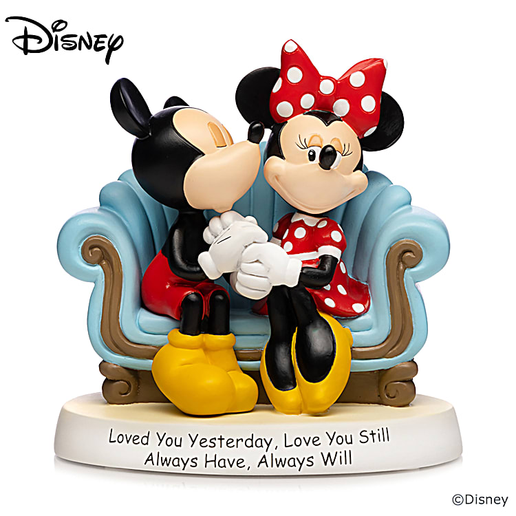 Disney Loved You Yesterday, Love You Still, Always Have, Always Will  Hand-Painted Sweetheart Figurine Featuring