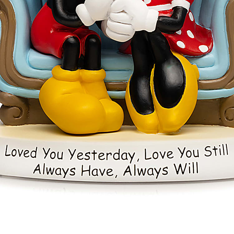Disney Loved You Yesterday, Love You Still, Always Have, Always Will  Hand-Painted Sweetheart Figurine Featuring