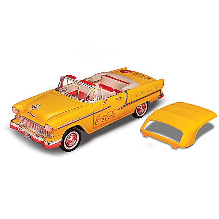 1 18 Scale Exclusive 1955 COCA COLA Bel Air Diecast Car Featuring Official Era Appropriate COKE