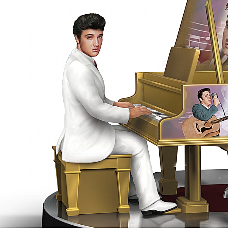 Elvis Presley Musical Piano Figurine Inspired By Elviss Real