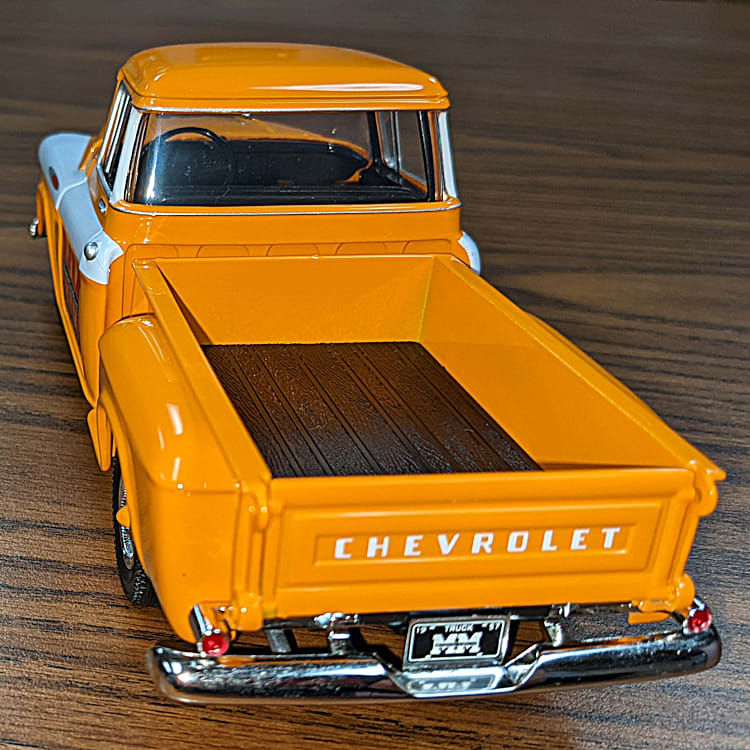 1 25 Scale Minneapolis Moline 1957 Chevrolet 3100 Stepside Diecast Truck Featuring An Authentic Minnie Mo