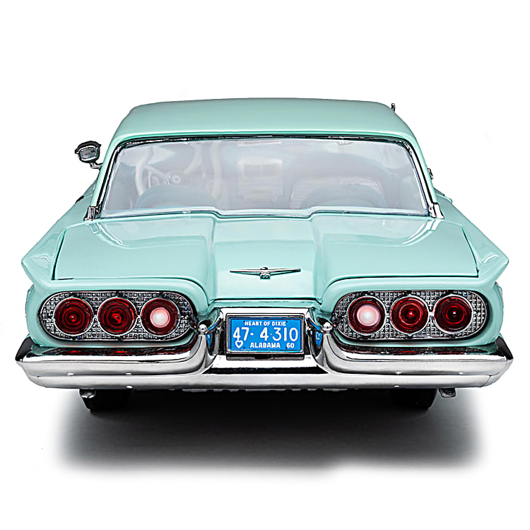 1:18-Scale 1960 Ford Thunderbird Hardtop Diecast Car Featuring An  Aquamarine Finish And Rubber Tires