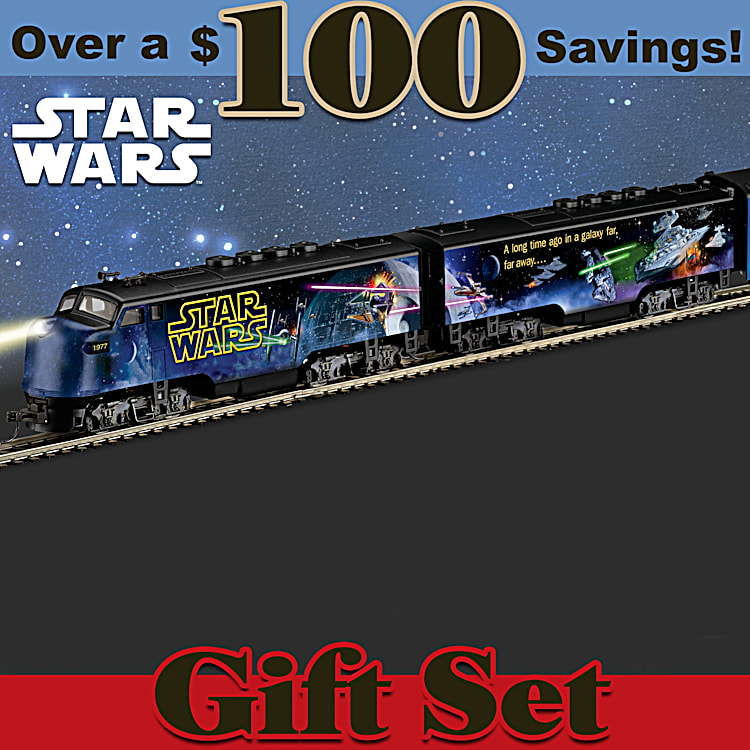 STAR WARS Express Glow In The Dark HO Scale Electric Train 14 Piece Track Set
