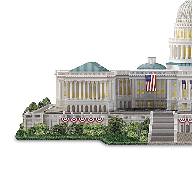 独特の素材 United States Of America Illuminated Capitol Building Sculpture 建築物