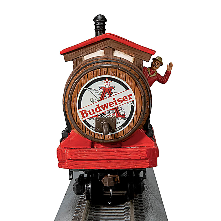 Vintage-Inspired Budweiser Barrel HO Scale Train Car With Three  Hand-Painted Sculpted Figurines