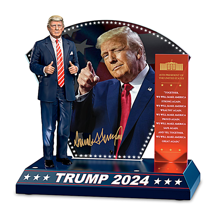 Hand-Painted Donald Trump 2024 Campaign Sculpture