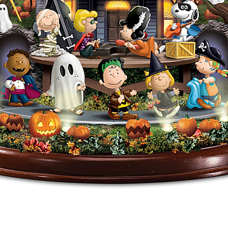 Peanuts Halloween Monster Bash Illuminated Musical Tabletop Sculpture That Rotates With Hand Painted Figures Of All Your Favorite Characters